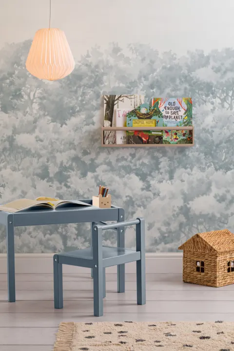 Blue Buttonwood Trees Forest Wall Mural