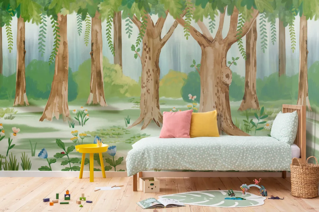 Fuzzlehog Forest Wall Mural