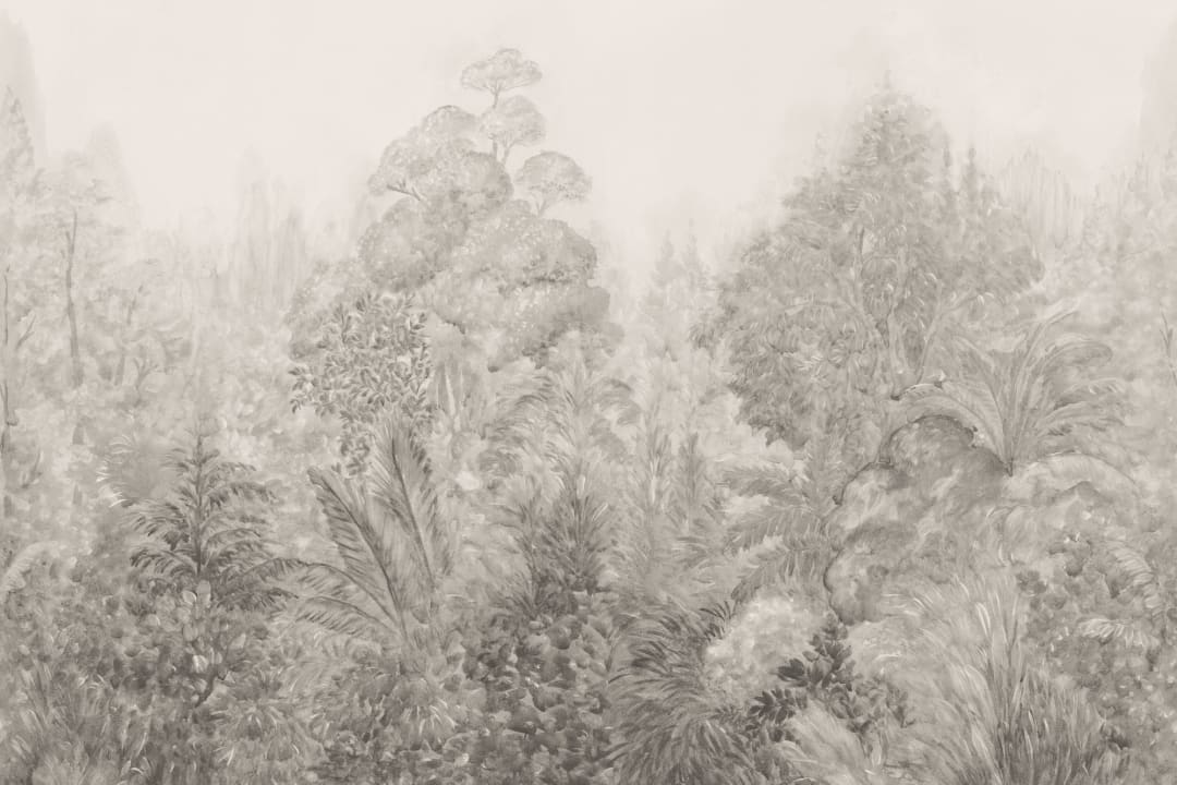 Murale botanică Beige Misty Grove Nature
