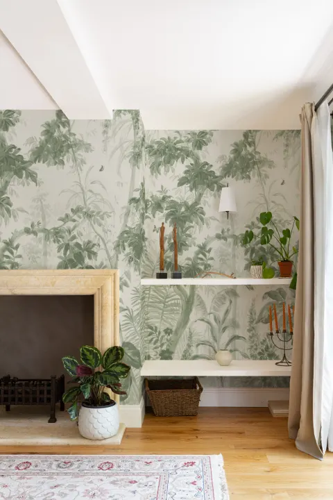 Green Sanctuary Jungle Botanical Wallpaper Mural