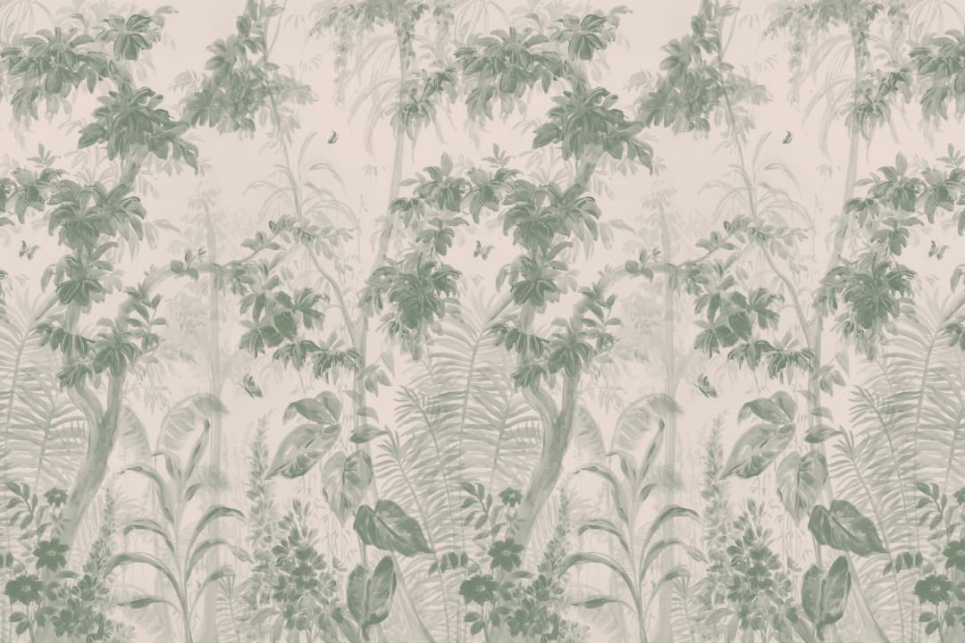 Calming Sage Botanical Nature Sanctuary Wall Mural