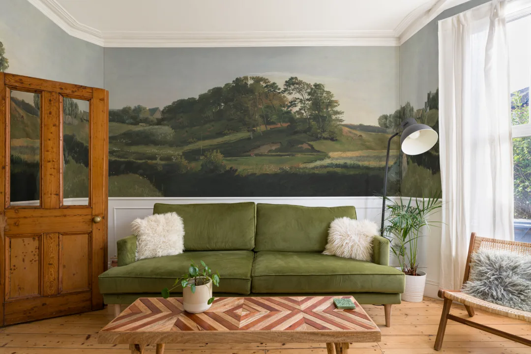 Danish Hills Landscape Painting Mural