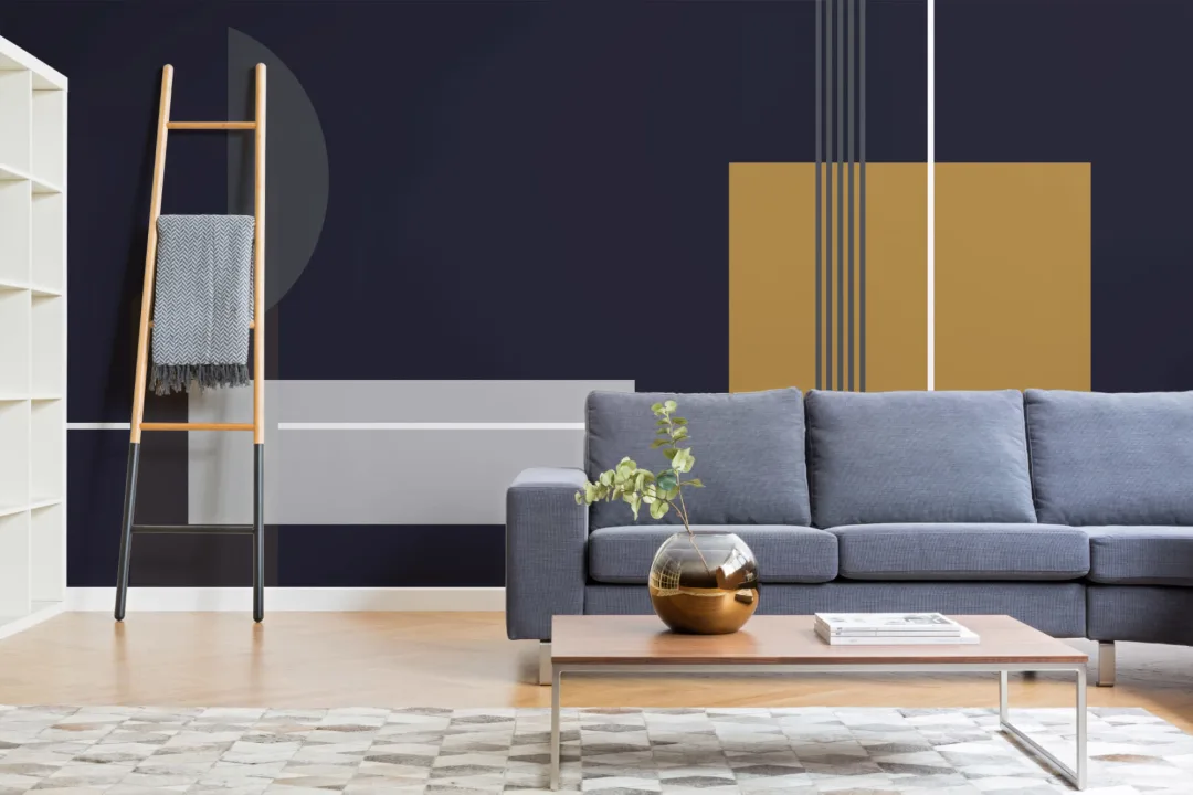 Mid Century Modern Squares Geometric Wallpaper Mural