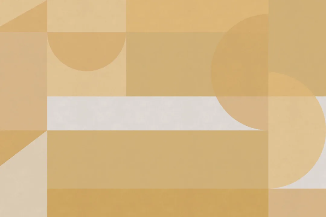 Yellow Geometric Shapes Modern Bauhaus Wallpaper Mural