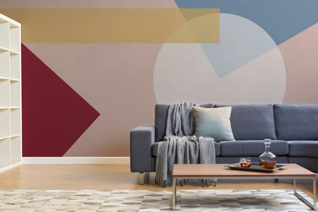 Bold Geometric Shapes Modern Bauhaus Wallpaper Mural
