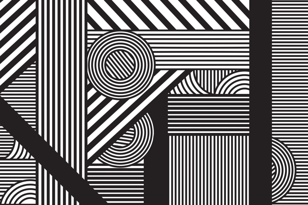 Oriz Geometric Black & White Wallpaper Mural