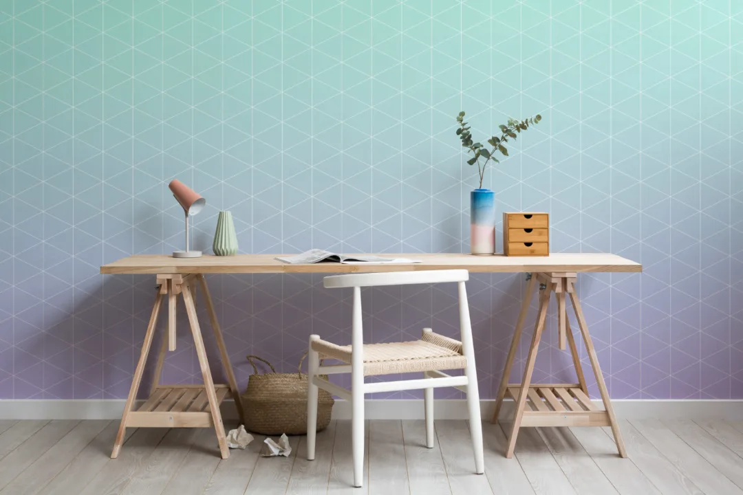 Ocean Drive Patterned Ombre Wallpaper Mural