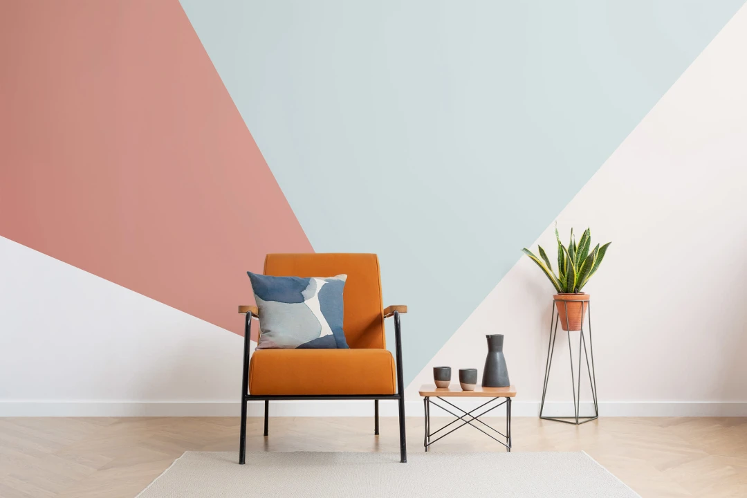 Soft Pastel Oversized Geometric Wallpaper Mural
