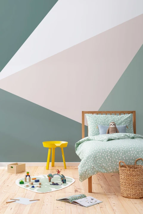 Green Oversized Geometric Wallpaper Mural