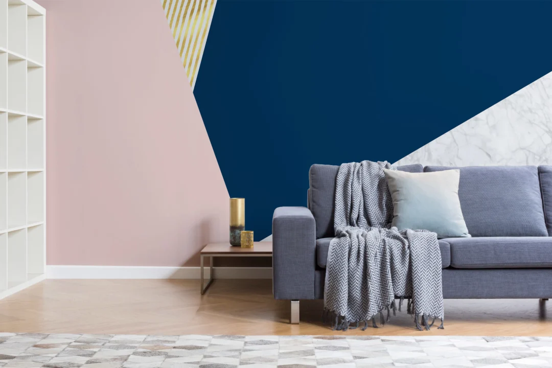 Rose Gold & Marble Geometric Wallpaper Mural