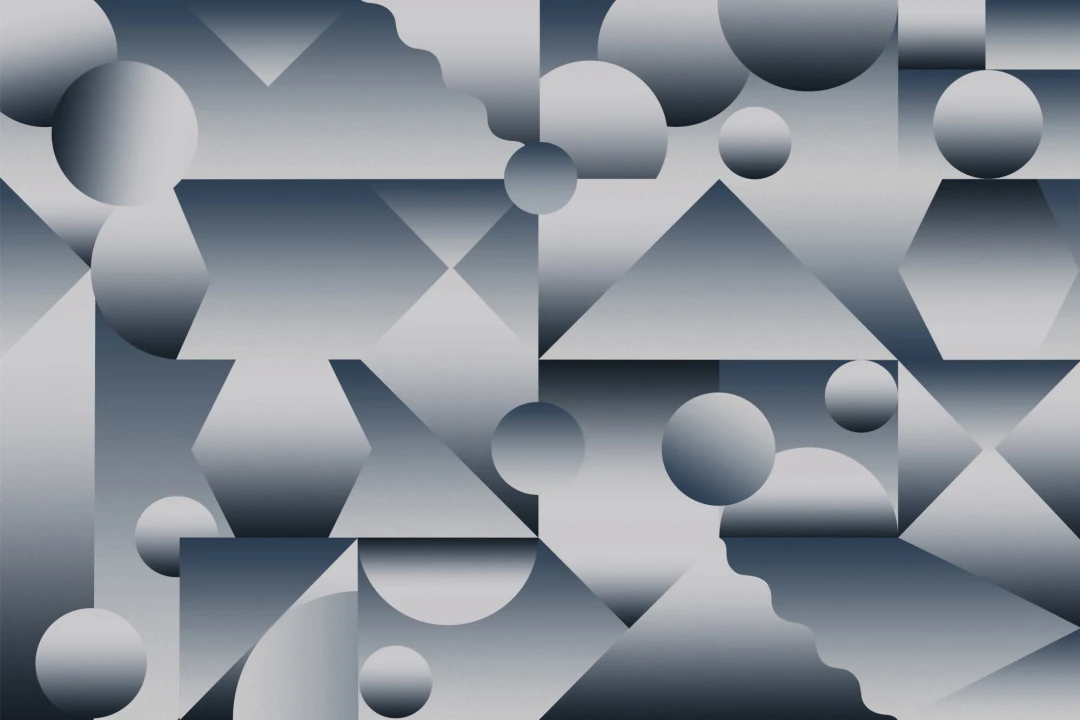 Blue Abstract Shape Gradient Wallpaper Mural