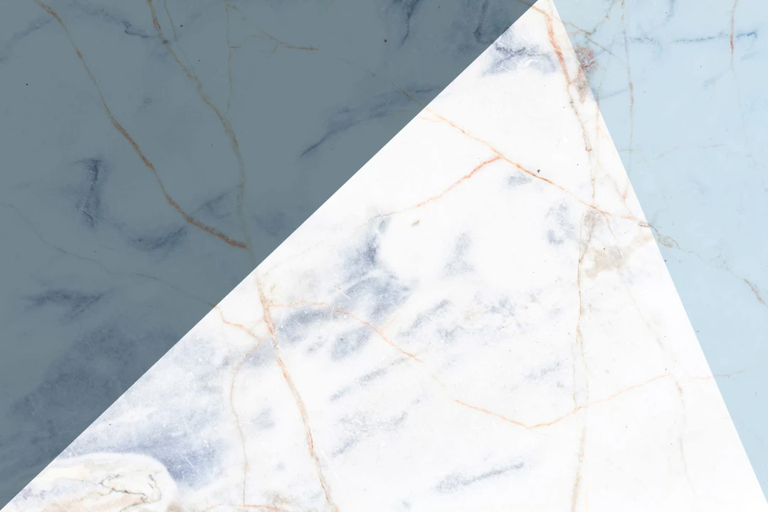 Blue Marble Effect Geometric Wallpaper Mural