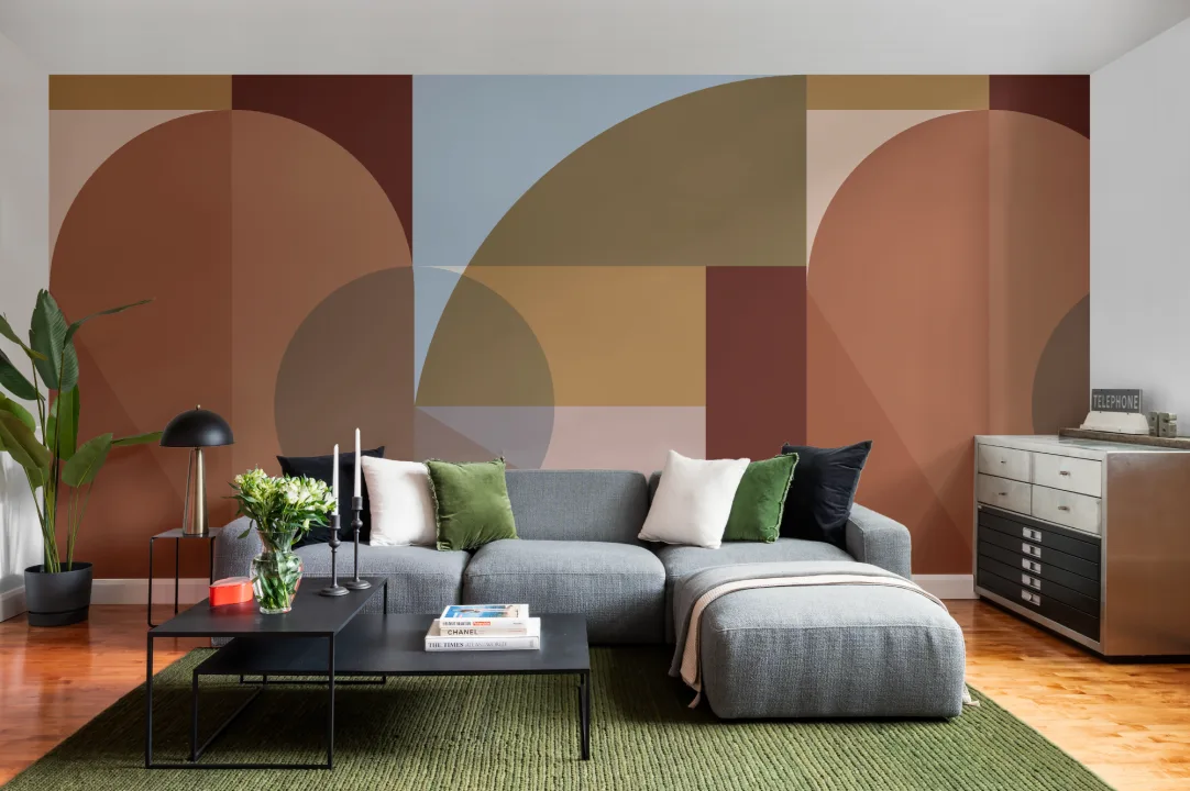Multicolor Geometric Modern Abstract Wall Mural