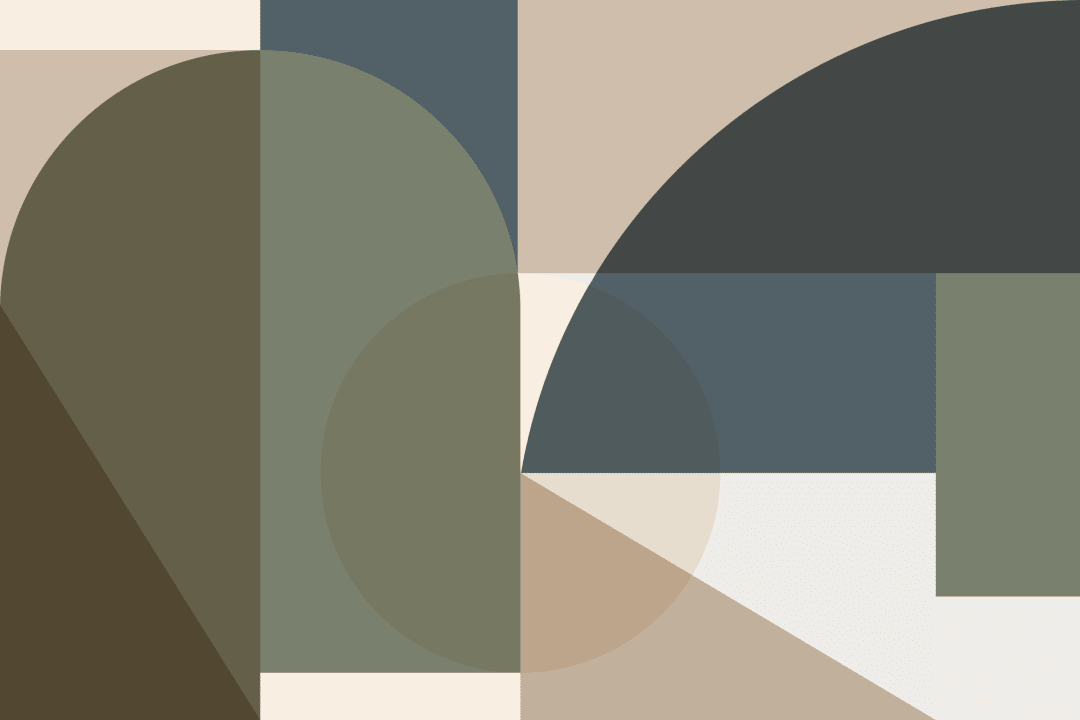 Green Geometric Contemporary Multicolor Mural For Modern Spaces