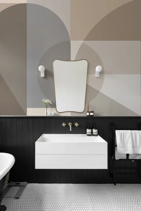 Neutral Geometric Modern Multicolor Graphic Design Mural