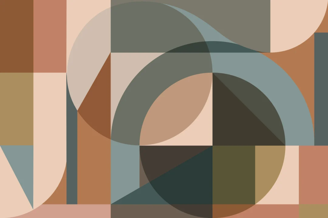 Multicolor Abstract Geometric Modern Pattern Mural