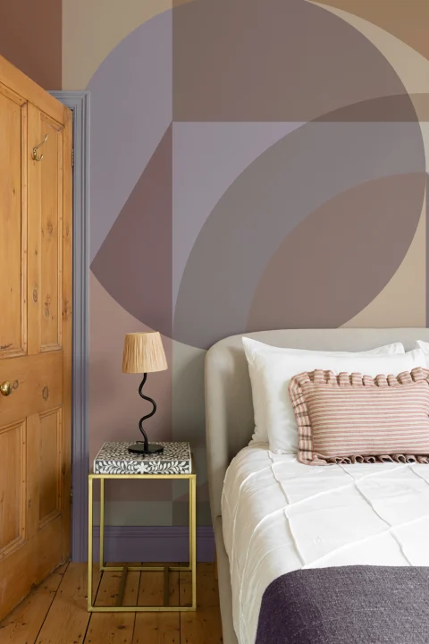 Lilac Geometric Abstract Multicolor Wall Mural