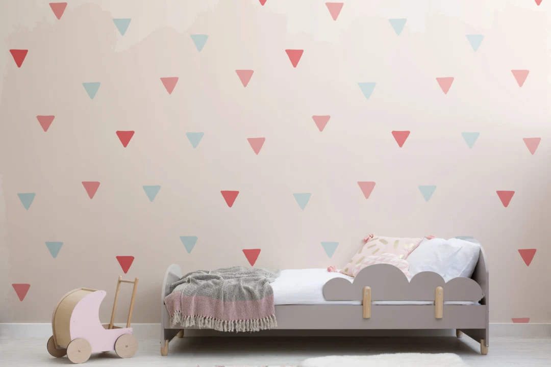 Soft Color Triangles Wallpaper Mural
