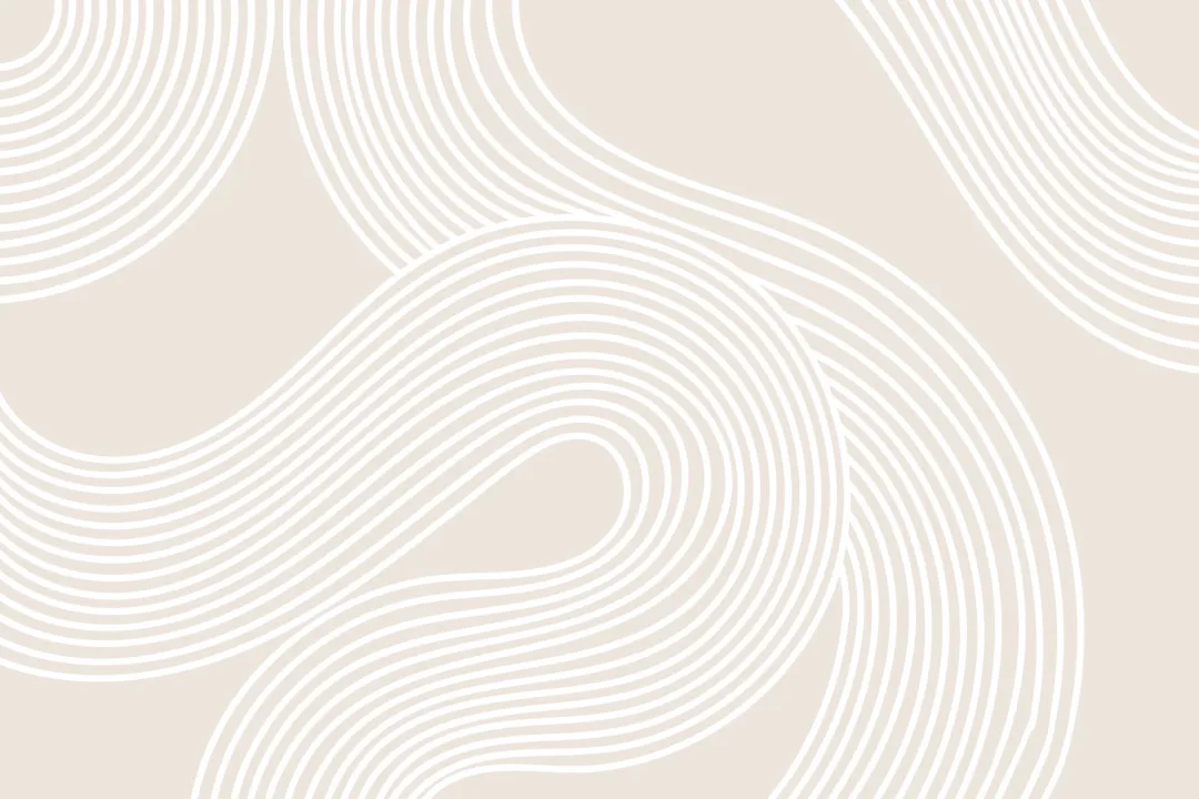 Neutral Curvy Lines Modern Zen Garden Wallpaper Mural