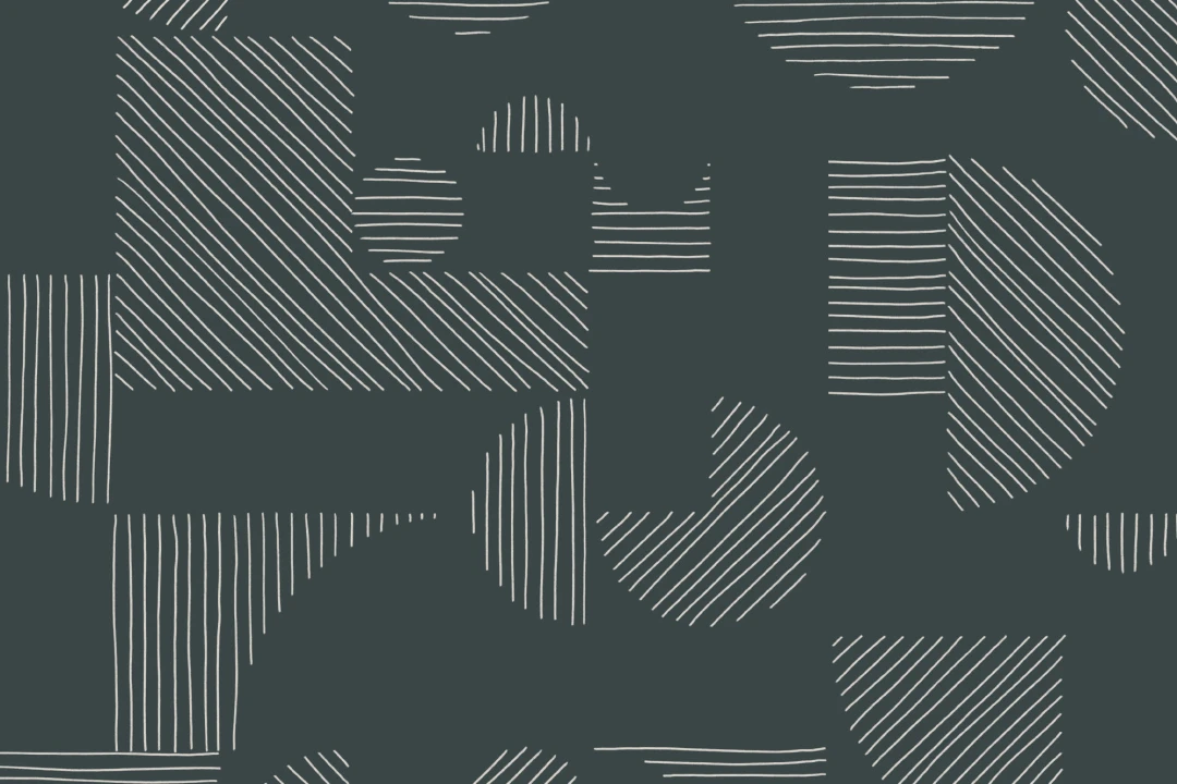 Dark Green Abstract Geometric Lines Repeat Pattern Wallpaper