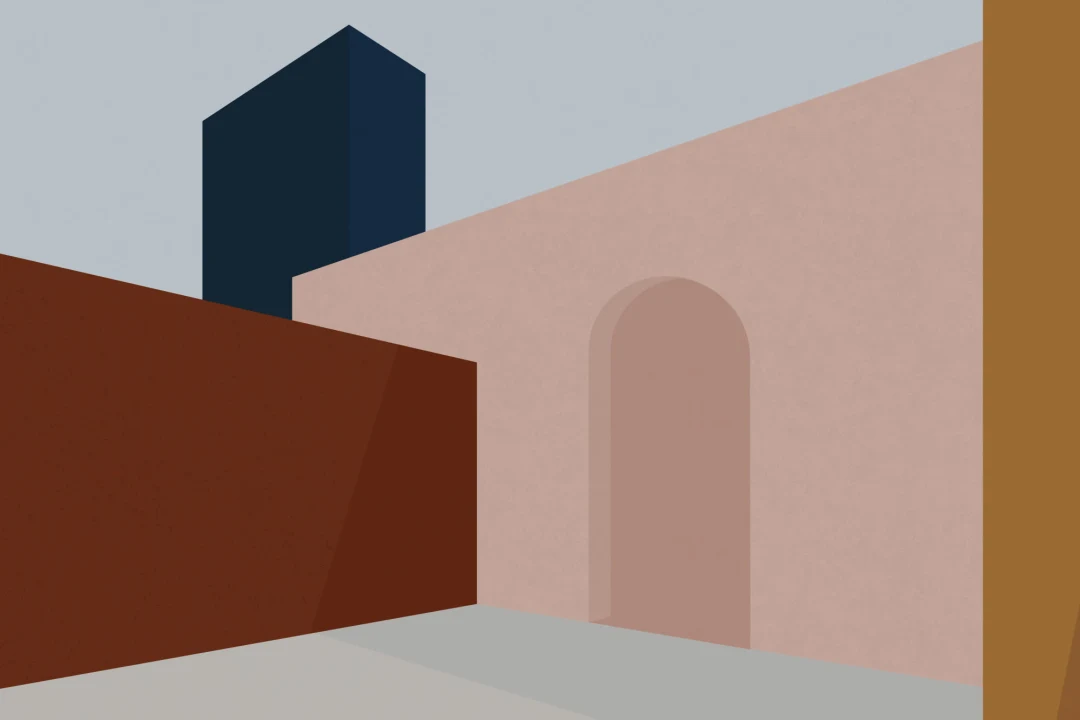 Blocky Abstract Architecture Wallpaper Mural