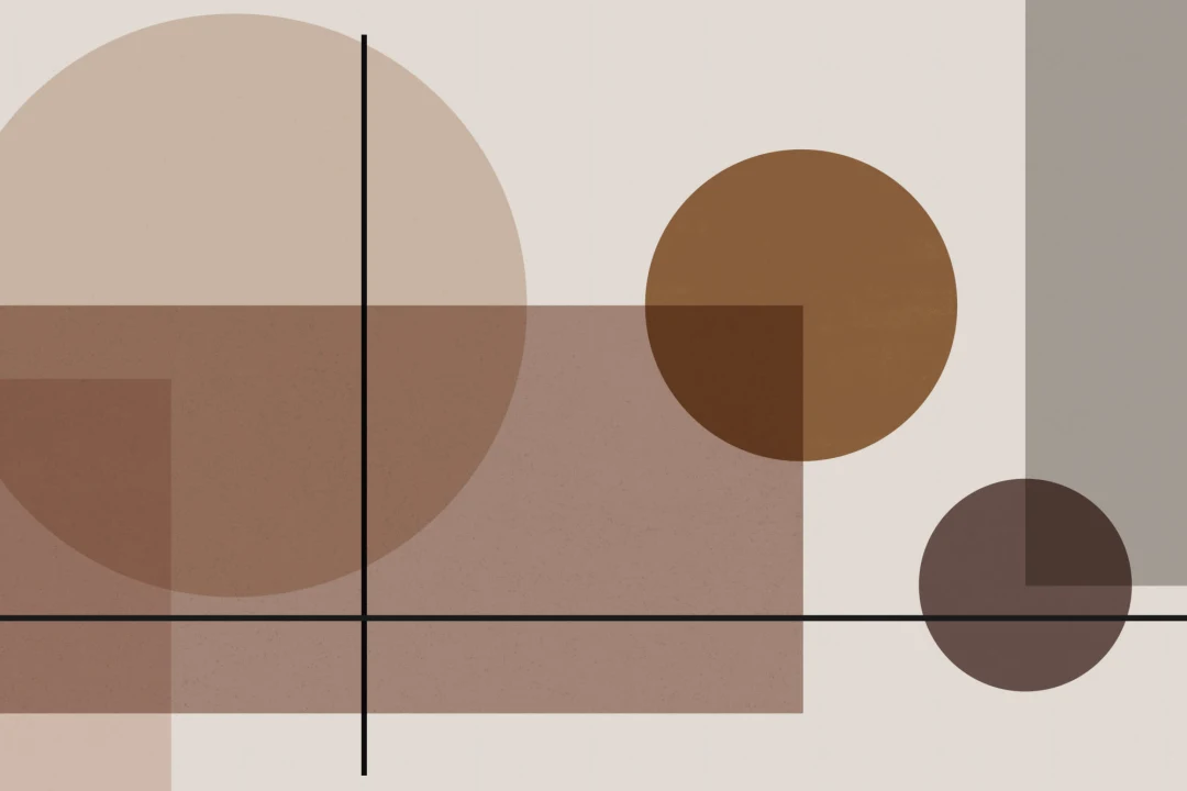 Neutral Mid Century Abstract Geometric Wallpaper Mural