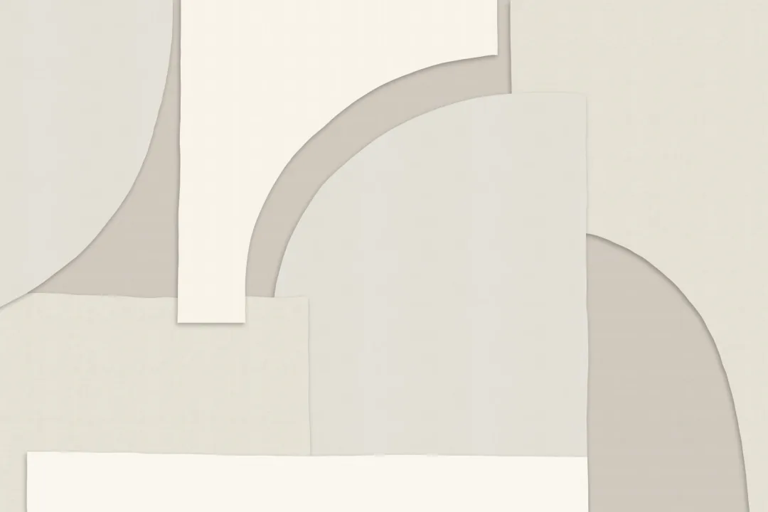 Alb și neutru Abstract Shapes Wallpaper Mural