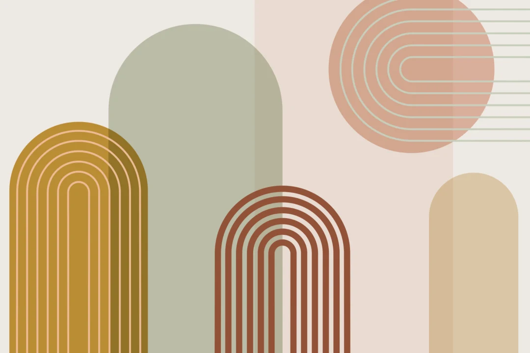 Classic Retro Geometric Wallpaper Mural