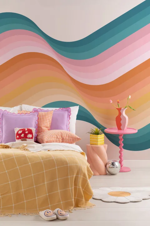 Classic Retro Multi Color Gradient Wallpaper Mural