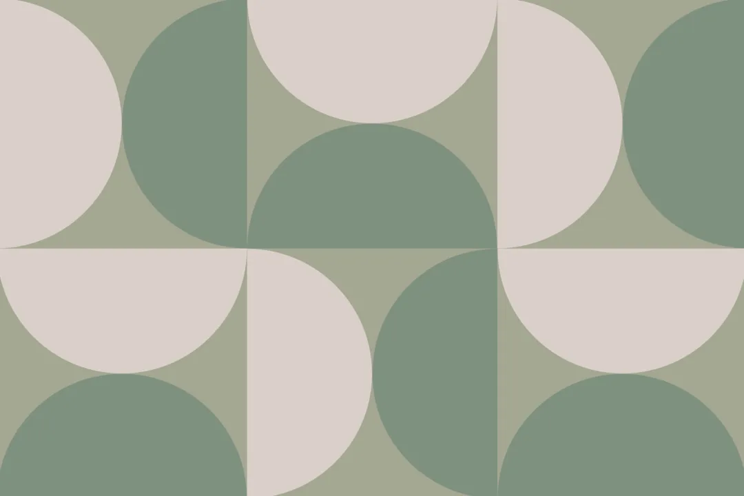Green Circle Geometric Wallpaper Mural