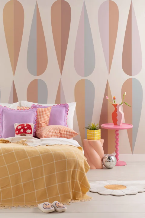 Pastel Retro Teardrop tapet vægmaleri
