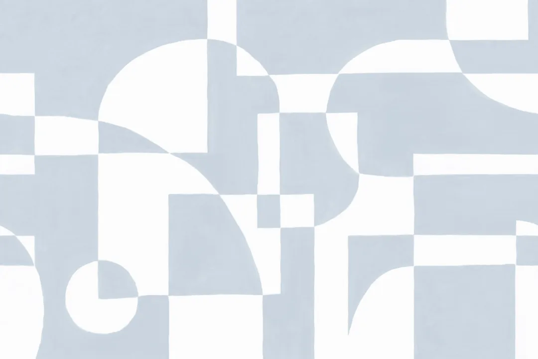 Sky Blue Scandinavian Abstract Geometric Mural