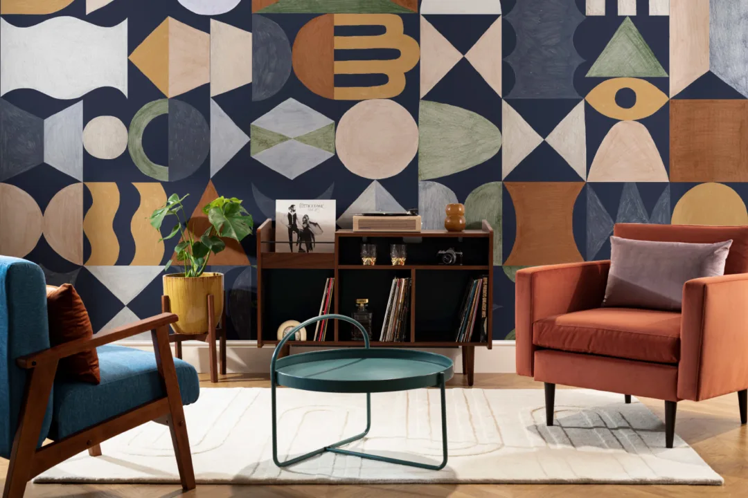 Fototapeta Retro Geometryczne Kształty Totemów