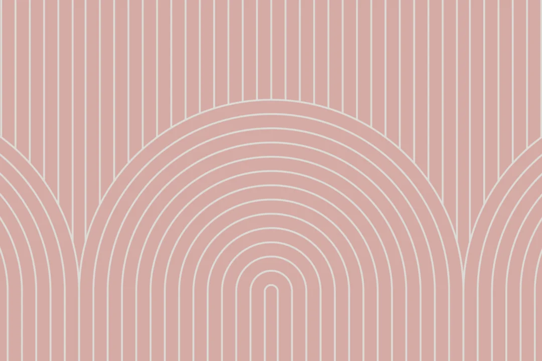 Pink Geometric Thin Striped Loop Repeat Pattern Wallpaper