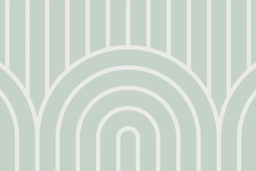 Green Geometric Infinite Loop Striped Repeat Pattern Wallpaper