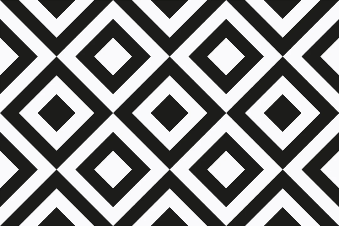 Black & White Diamond Pattern Wallpaper Mural