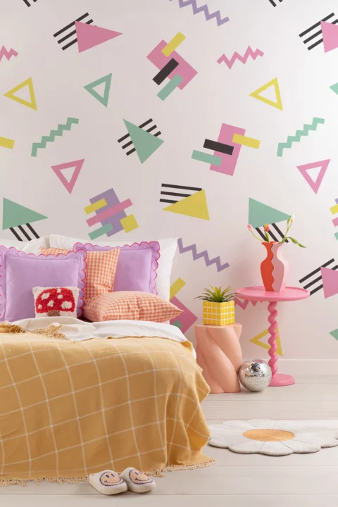 Geometric 90s Wallpaper Mural