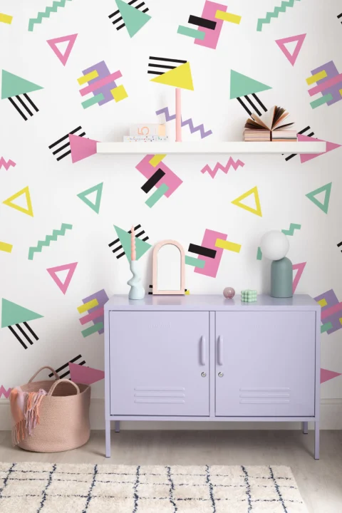 Geometric 90s Wallpaper Mural