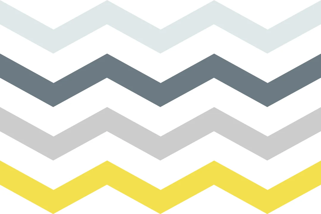 Mural Papel Pintado Chevron Amarillo y Gris