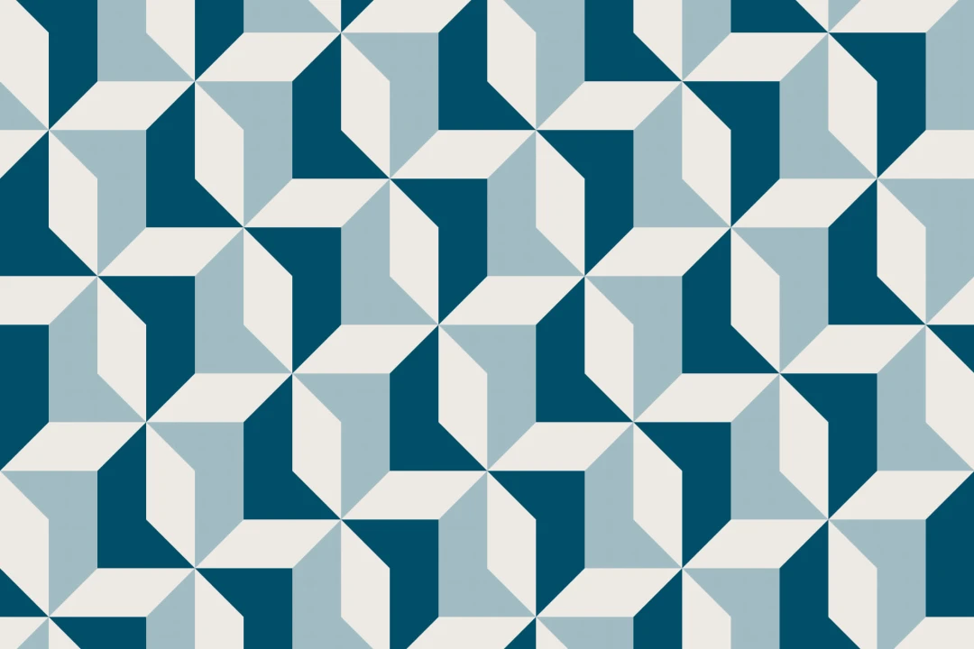 Mural Papel Pintado Geometría Azul Abstracta