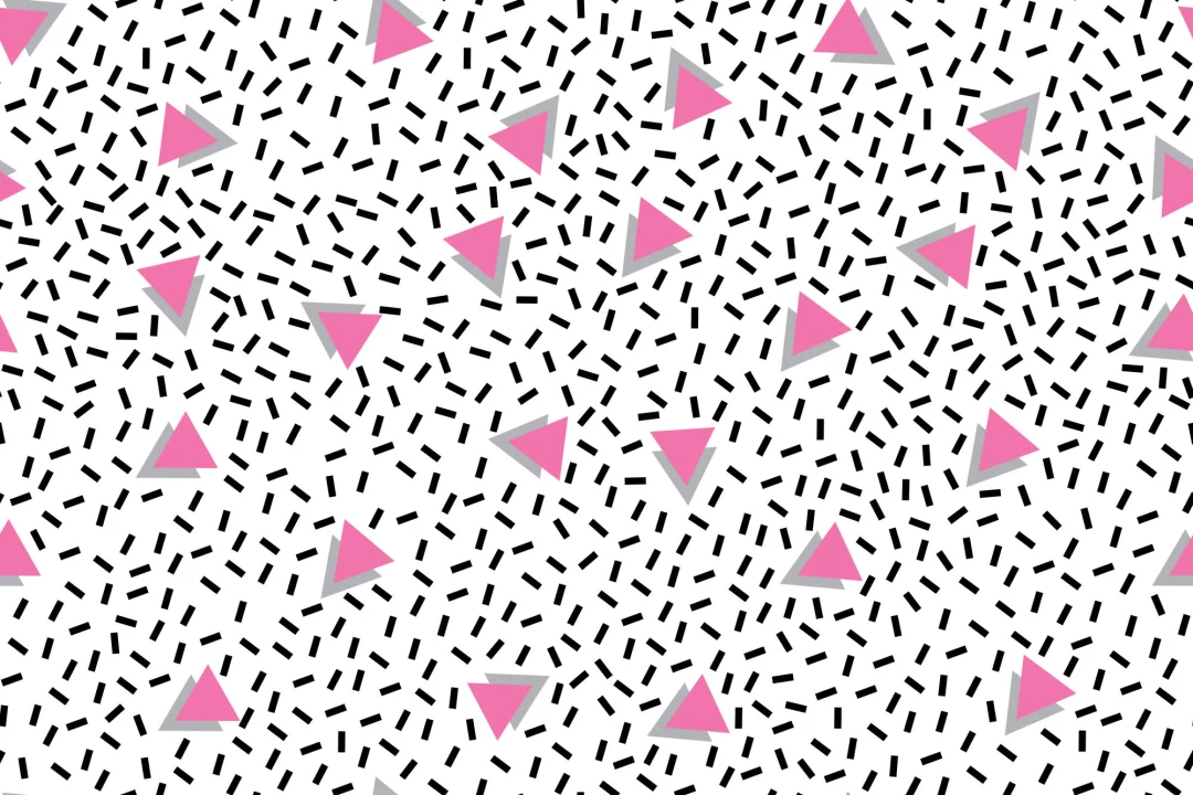 Pink Modern Triangle Wallpaper Mural