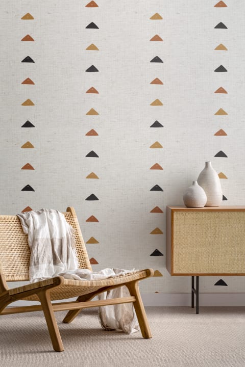 Mural Papel Pintado Tribal con Triángulos