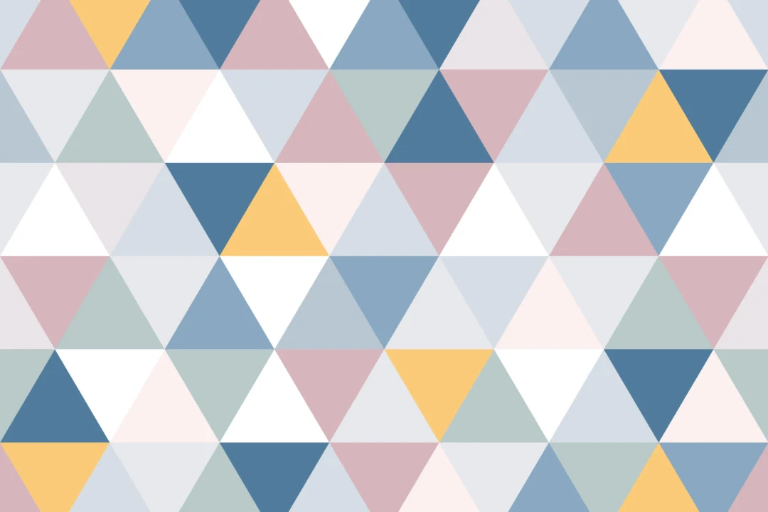 Colorful Geometric Triangle Pattern Wallpaper Mural