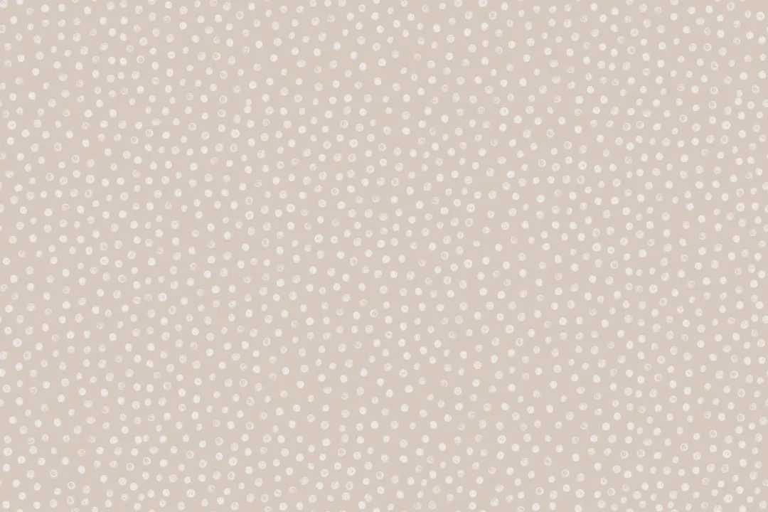 Cream Illustrated Polka Dot Wallpaper Mural