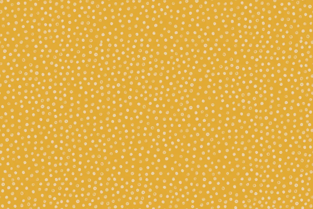 Yellow Illustrated Polka Dot Wallpaper Mural