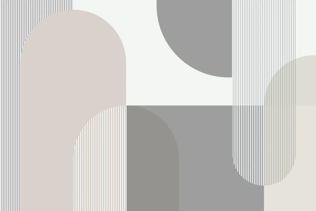 Neutral Gray Scandi Geometric Wallpaper Mural