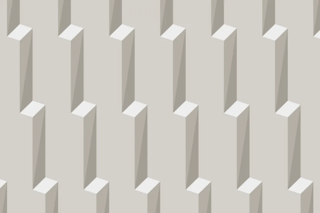 Gray 3D Effect Modern Geometric Repeat Pattern Wallpaper