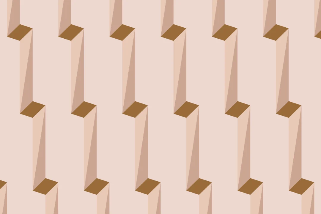 Pink 3D Effect Modern Geometric Repeat Pattern Wallpaper