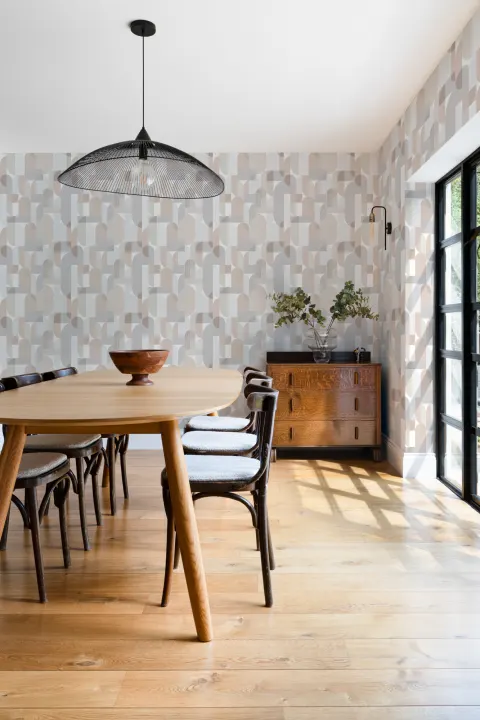 Nøytral Scandi Geometrisk tapet
