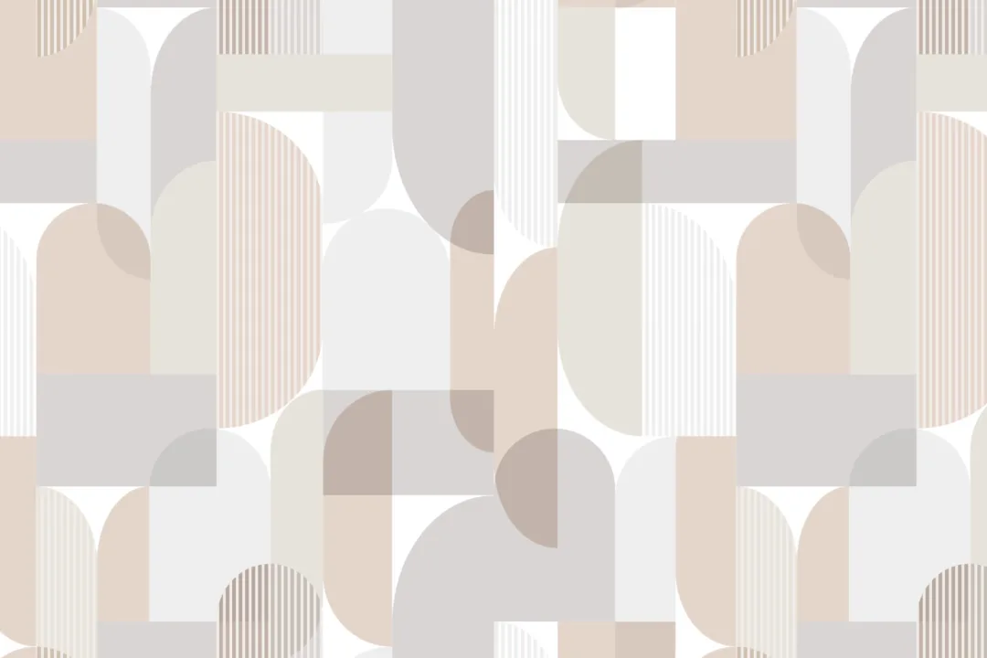 Neutral Scandi Geometric Repeat Pattern Wallpaper